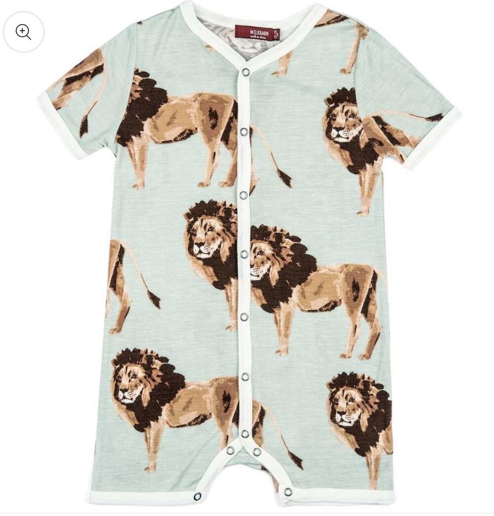 Milkbarn Bamboo Shortall, Lion, NWT, 12-18 Months